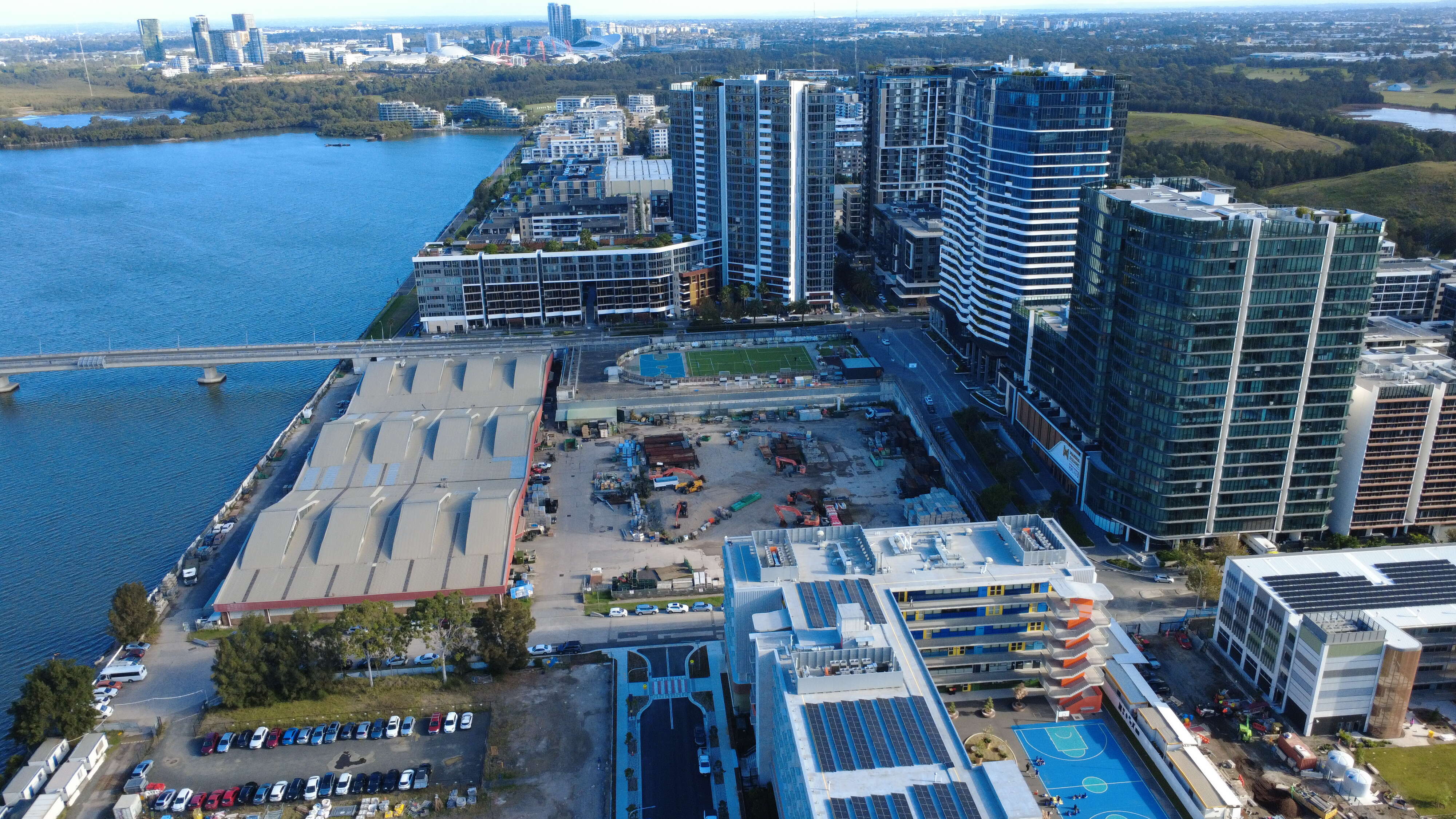 Suburb overview drone Sydney